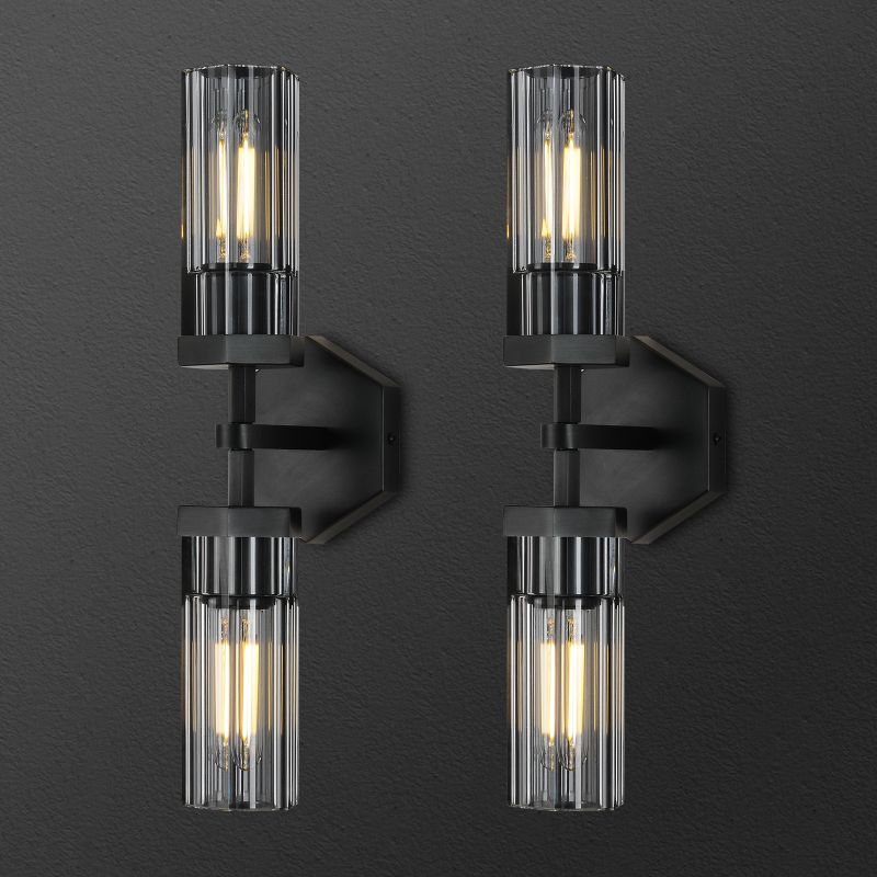 Eve Polygonal Crystal Linear Wall Sconce