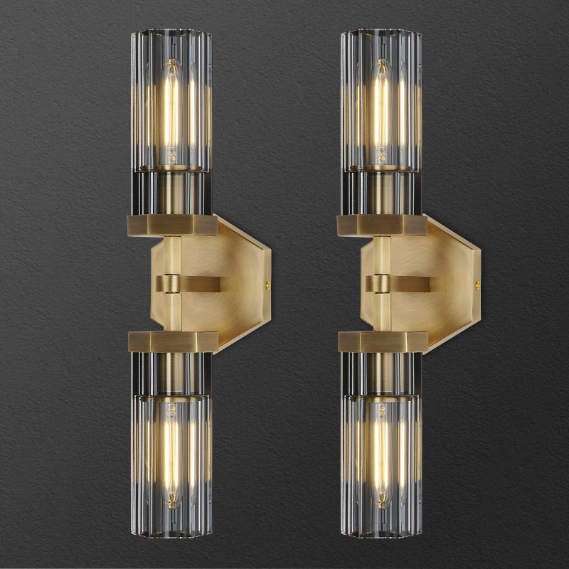 Eve Polygonal Crystal Linear Wall Sconce