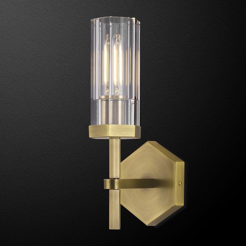 Eve Polygonal Crystal Wall Sconce