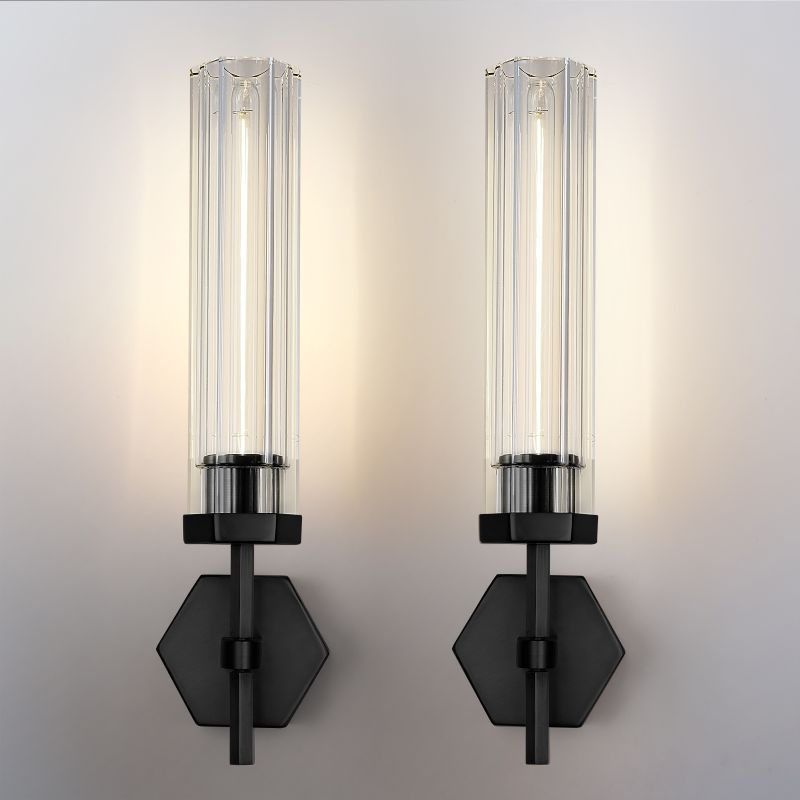 Eve Polygonal Crystal Wall Sconce 19¼"H