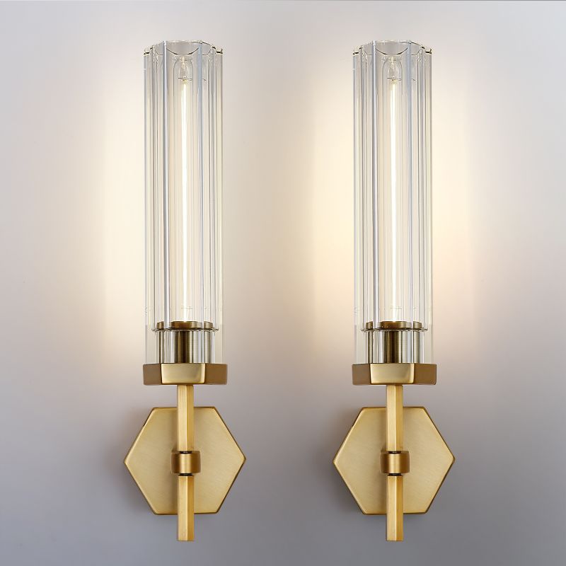 Eve Polygonal Crystal Wall Sconce 19¼"H