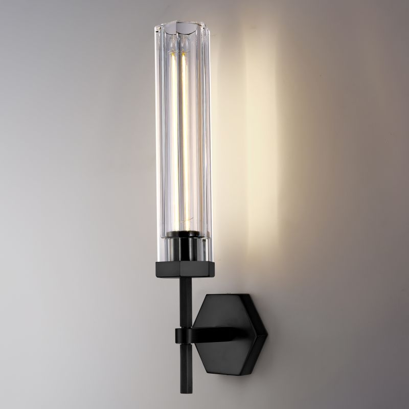 Eve Polygonal Crystal Wall Sconce 19¼"H