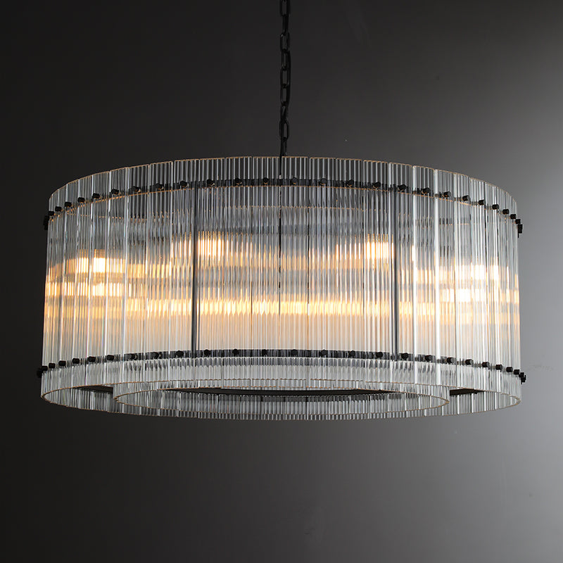 Mark Round Glass Chandelier 37”