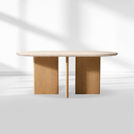 Vivian Cross-Base Rectangular Dining Table